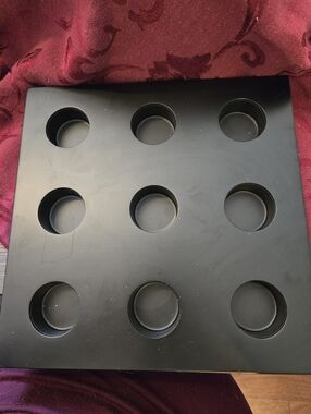 PartyLite Black Square Candle Tray